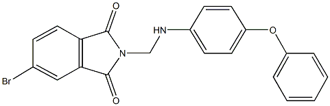 5-bromo-2-[(4-phenoxyanilino)methyl]-1H-isoindole-1,3(2H)-dione,301210-53-7,结构式