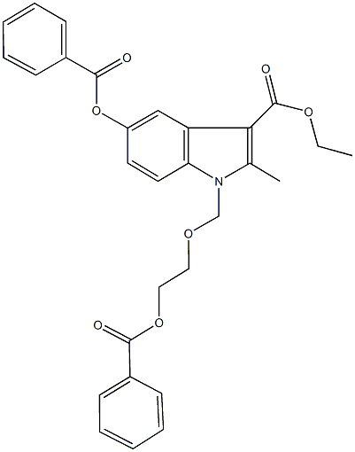 ethyl 5-(benzoyloxy)-1-{[2-(benzoyloxy)ethoxy]methyl}-2-methyl-1H-indole-3-carboxylate|