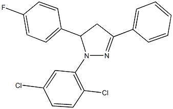 1-(2,5-dichlorophenyl)-5-(4-fluorophenyl)-3-phenyl-4,5-dihydro-1H-pyrazole,301212-35-1,结构式