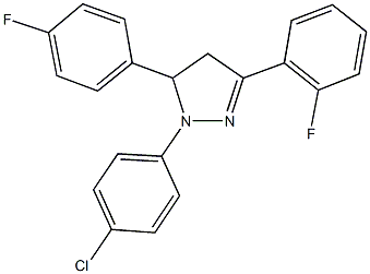 1-(4-chlorophenyl)-3-(2-fluorophenyl)-5-(4-fluorophenyl)-4,5-dihydro-1H-pyrazole,301212-41-9,结构式