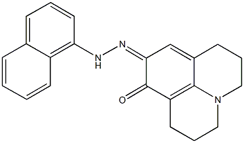 2,3,6,7-tetrahydro-1H,5H-pyrido[3,2,1-ij]quinoline-8,9-dione 9-(1-naphthylhydrazone) Structure