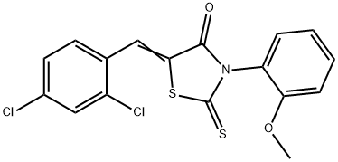 5-(2,4-dichlorobenzylidene)-3-(2-methoxyphenyl)-2-thioxo-1,3-thiazolidin-4-one Structure