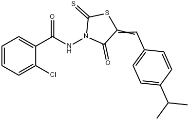 2-chloro-N-[5-(4-isopropylbenzylidene)-4-oxo-2-thioxo-1,3-thiazolidin-3-yl]benzamide|