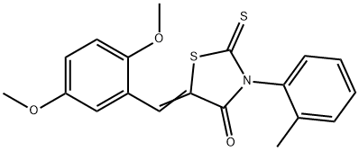 5-(2,5-dimethoxybenzylidene)-3-(2-methylphenyl)-2-thioxo-1,3-thiazolidin-4-one|