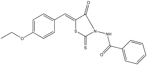 N-[5-(4-ethoxybenzylidene)-4-oxo-2-thioxo-1,3-thiazolidin-3-yl]benzamide Structure