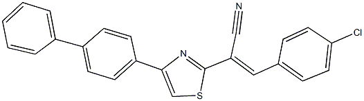 2-(4-[1,1'-biphenyl]-4-yl-1,3-thiazol-2-yl)-3-(4-chlorophenyl)acrylonitrile 结构式