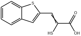 3-(1-benzothien-2-yl)-2-sulfanylacrylic acid 化学構造式