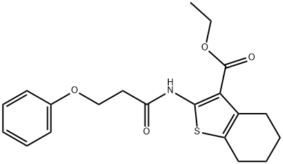 ethyl 2-[(3-phenoxypropanoyl)amino]-4,5,6,7-tetrahydro-1-benzothiophene-3-carboxylate|