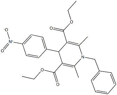 diethyl 1-benzyl-4-{4-nitrophenyl}-2,6-dimethyl-1,4-dihydro-3,5-pyridinedicarboxylate,30131-53-4,结构式
