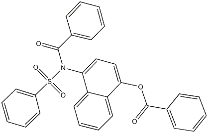 4-[benzoyl(phenylsulfonyl)amino]-1-naphthyl benzoate 化学構造式