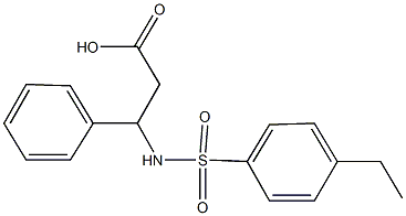 N-[(4-ethylphenyl)sulfonyl]-3-phenyl-beta-alanine 结构式