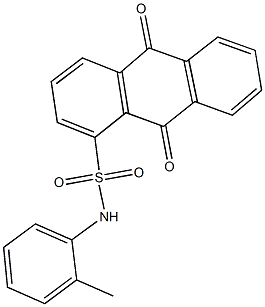 N-(2-methylphenyl)-9,10-dioxo-9,10-dihydro-1-anthracenesulfonamide,301314-91-0,结构式