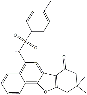 N-(9,9-dimethyl-7-oxo-7,8,9,10-tetrahydronaphtho[1,2-b][1]benzofuran-5-yl)-4-methylbenzenesulfonamide,301315-28-6,结构式