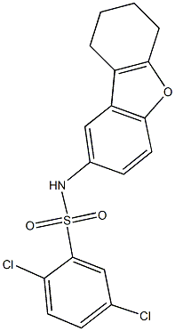 2,5-dichloro-N-(6,7,8,9-tetrahydrodibenzo[b,d]furan-2-yl)benzenesulfonamide,301315-51-5,结构式