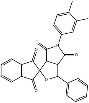 301317-69-1 5-(3,4-dimethylphenyl)-1-phenyl-3a,6a-dihydrospiro[1H-furo[3,4-c]pyrrole-3,2'-(1'H)-indene]-1',3',4,6(2'H,3H,5H)-tetrone