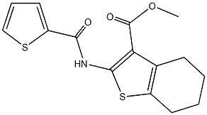 methyl 2-[(2-thienylcarbonyl)amino]-4,5,6,7-tetrahydro-1-benzothiophene-3-carboxylate Struktur