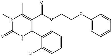 2-phenoxyethyl 4-(2-chlorophenyl)-1,6-dimethyl-2-oxo-1,2,3,4-tetrahydro-5-pyrimidinecarboxylate Structure