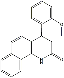 4-(2-methoxyphenyl)-3,4-dihydrobenzo[h]quinolin-2(1H)-one Struktur