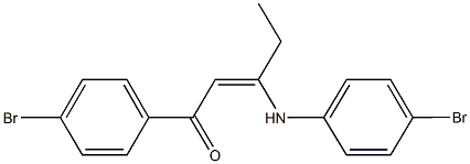 3-(4-bromoanilino)-1-(4-bromophenyl)-2-penten-1-one,301321-68-6,结构式