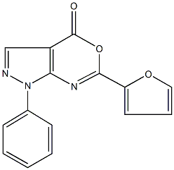 6-(2-furyl)-1-phenylpyrazolo[3,4-d][1,3]oxazin-4(1H)-one 结构式