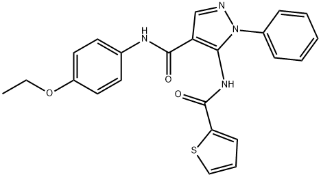 N-(4-ethoxyphenyl)-1-phenyl-5-[(2-thienylcarbonyl)amino]-1H-pyrazole-4-carboxamide Structure