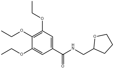 3,4,5-triethoxy-N-(tetrahydro-2-furanylmethyl)benzamide Structure