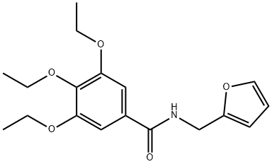 3,4,5-triethoxy-N-(2-furylmethyl)benzamide,301322-72-5,结构式