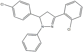 3-(2-chlorophenyl)-5-(4-chlorophenyl)-1-phenyl-4,5-dihydro-1H-pyrazole Structure