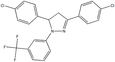 3,5-bis(4-chlorophenyl)-1-[3-(trifluoromethyl)phenyl]-4,5-dihydro-1H-pyrazole|
