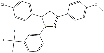 301324-96-9 5-(4-chlorophenyl)-3-(4-methoxyphenyl)-1-[3-(trifluoromethyl)phenyl]-4,5-dihydro-1H-pyrazole