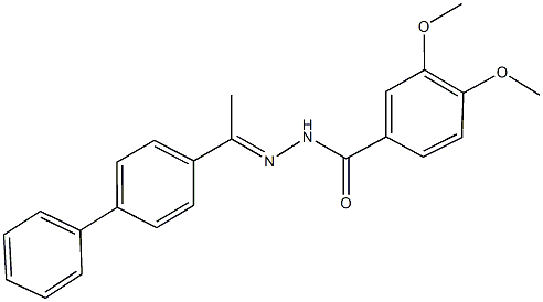 N'-(1-[1,1'-biphenyl]-4-ylethylidene)-3,4-dimethoxybenzohydrazide Structure