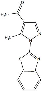 5-amino-1-(1,3-benzothiazol-2-yl)-1H-pyrazole-4-carboxamide,301332-51-4,结构式