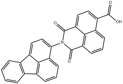2-(3-fluoranthenyl)-1,3-dioxo-2,3-dihydro-1H-benzo[de]isoquinoline-6-carboxylic acid,301337-18-8,结构式