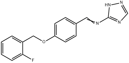 N-{4-[(2-fluorobenzyl)oxy]benzylidene}-N-(4H-1,2,4-triazol-3-yl)amine 化学構造式