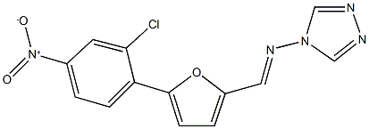 4-{[(5-{2-chloro-4-nitrophenyl}-2-furyl)methylene]amino}-4H-1,2,4-triazole 结构式