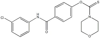 O-{4-[(3-chloroanilino)carbonyl]phenyl} 4-morpholinecarbothioate|