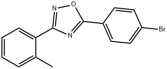 5-(4-bromophenyl)-3-(2-methylphenyl)-1,2,4-oxadiazole 结构式