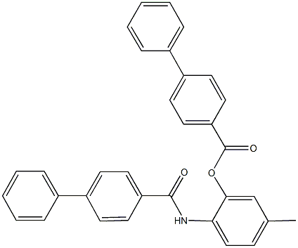 2-[([1,1'-biphenyl]-4-ylcarbonyl)amino]-5-methylphenyl [1,1'-biphenyl]-4-carboxylate Structure