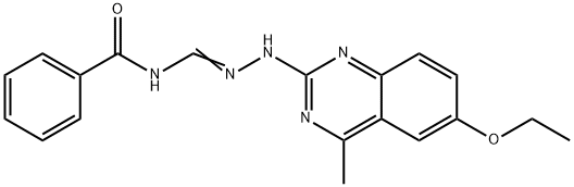 N''-benzoyl-N-(6-ethoxy-4-methyl-2-quinazolinyl)guanidine Struktur