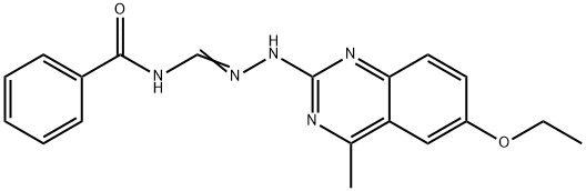 N''-benzoyl-N-(6-ethoxy-4-methyl-2-quinazolinyl)guanidine 结构式