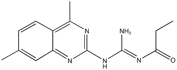 N-(4,7-dimethyl-2-quinazolinyl)-N''-propionylguanidine Structure