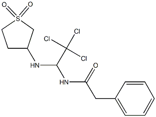2-phenyl-N-{2,2,2-trichloro-1-[(1,1-dioxidotetrahydro-3-thienyl)amino]ethyl}acetamide Struktur
