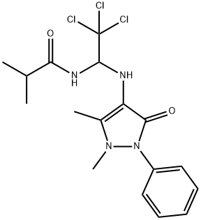 2-methyl-N-{2,2,2-trichloro-1-[(1,5-dimethyl-3-oxo-2-phenyl-2,3-dihydro-1H-pyrazol-4-yl)amino]ethyl}propanamide Structure