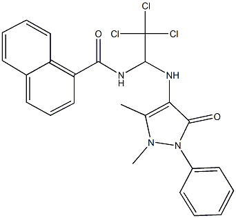 N-{2,2,2-trichloro-1-[(1,5-dimethyl-3-oxo-2-phenyl-2,3-dihydro-1H-pyrazol-4-yl)amino]ethyl}naphthalene-1-carboxamide Structure