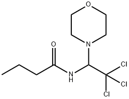 N-[2,2,2-trichloro-1-(4-morpholinyl)ethyl]butanamide 化学構造式