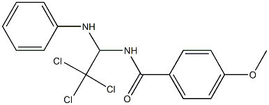 N-(1-anilino-2,2,2-trichloroethyl)-4-methoxybenzamide Struktur