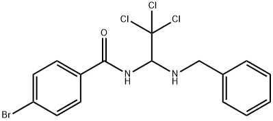 N-[1-(benzylamino)-2,2,2-trichloroethyl]-4-bromobenzamide Structure