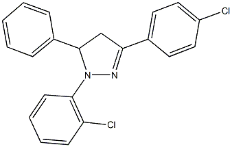 1-(2-chlorophenyl)-3-(4-chlorophenyl)-5-phenyl-4,5-dihydro-1H-pyrazole Structure