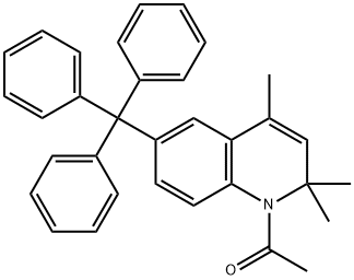 1-acetyl-2,2,4-trimethyl-6-trityl-1,2-dihydroquinoline Struktur