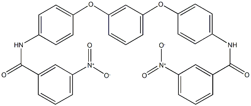 3-nitro-N-(4-{3-[4-({3-nitrobenzoyl}amino)phenoxy]phenoxy}phenyl)benzamide Struktur